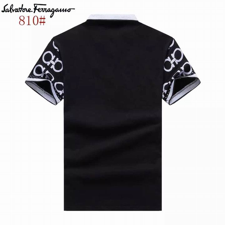 Ferragamo Men Short Polo T-shirt in black Online